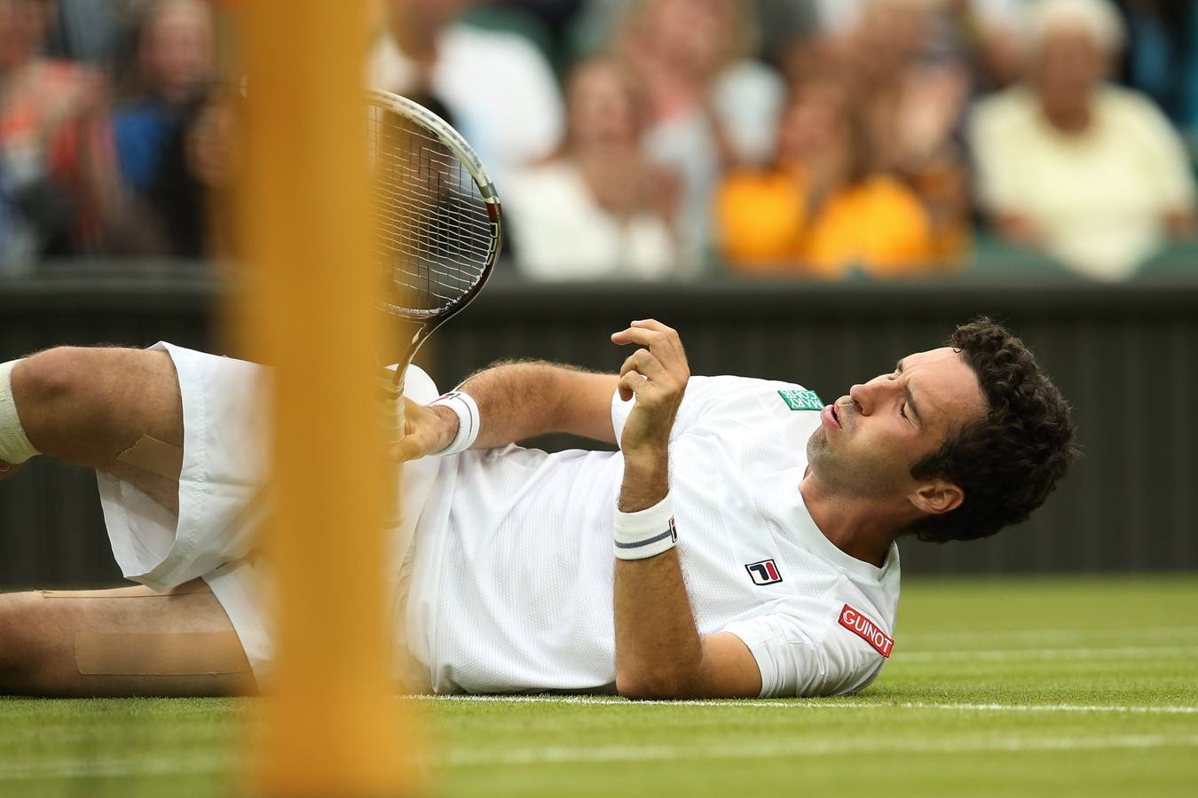 Kukushkin, tras realizar un golpeo.