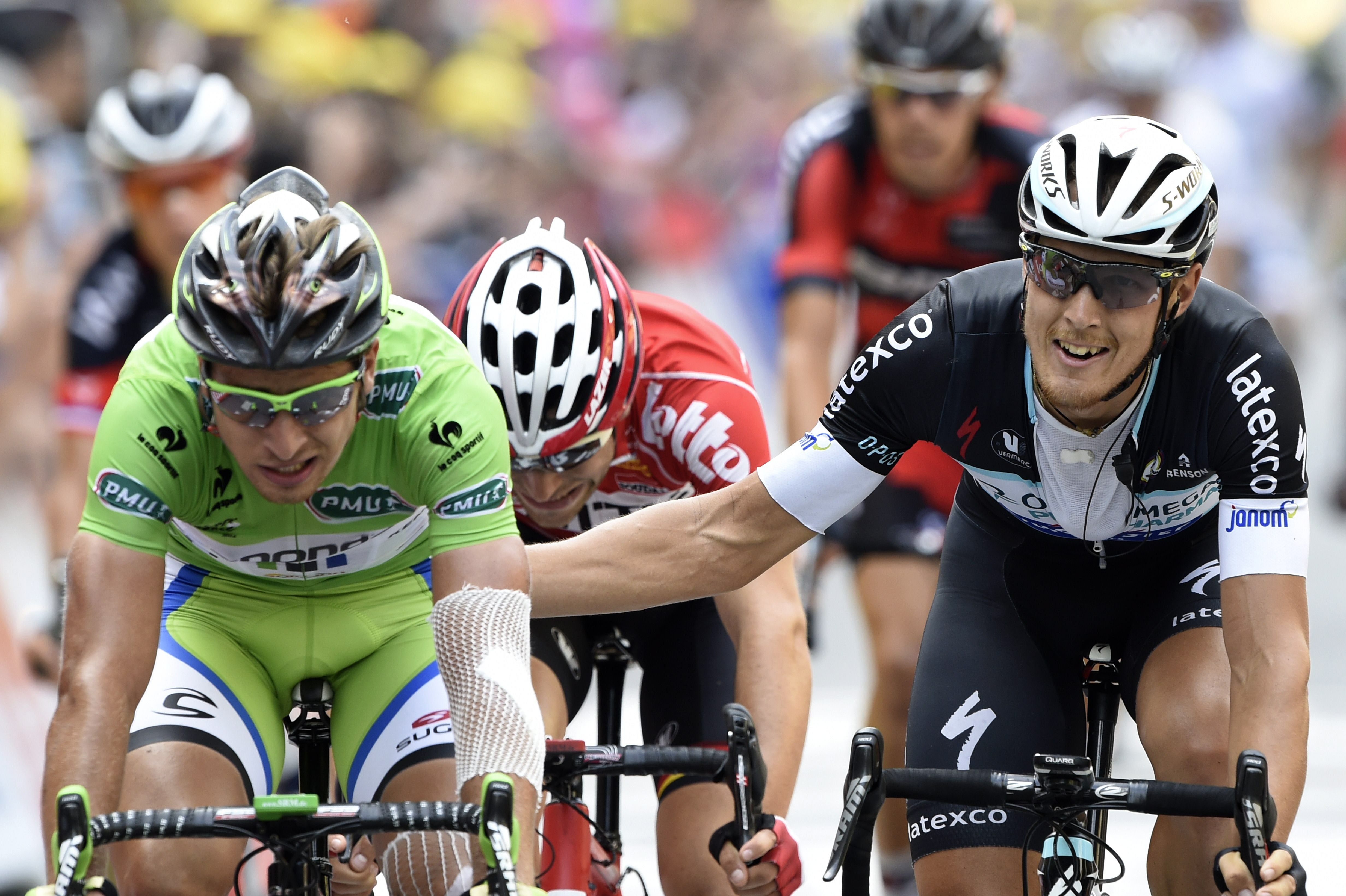 Victoria de Trentin delante de Sagan en la 7ª etapa del Tour de Francia