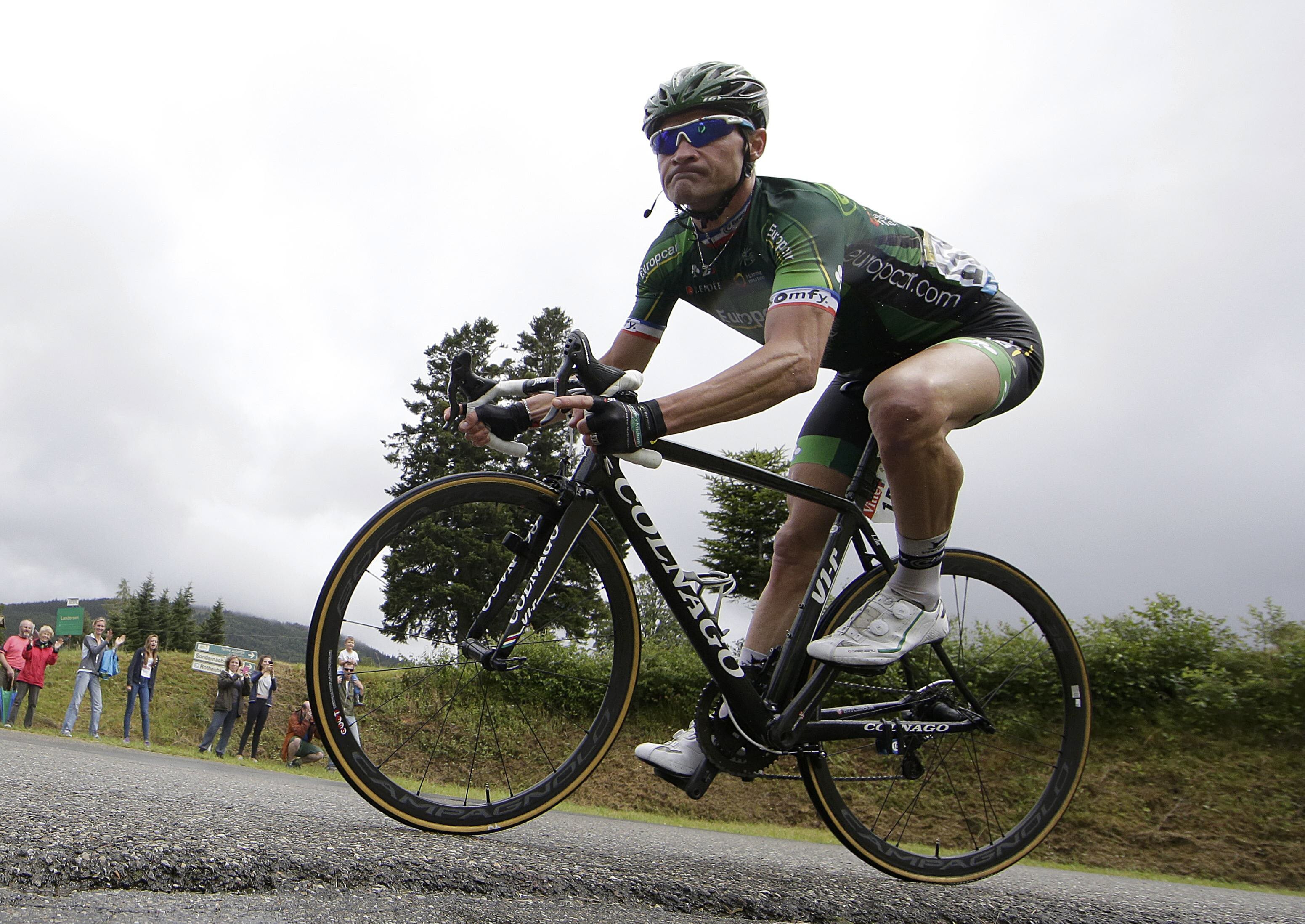 El francés Thomas Voeckler, en la décima etapa.