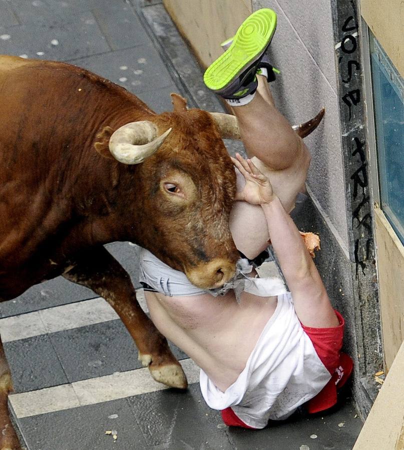 Peligroso y largo último encierro de Sanfermines