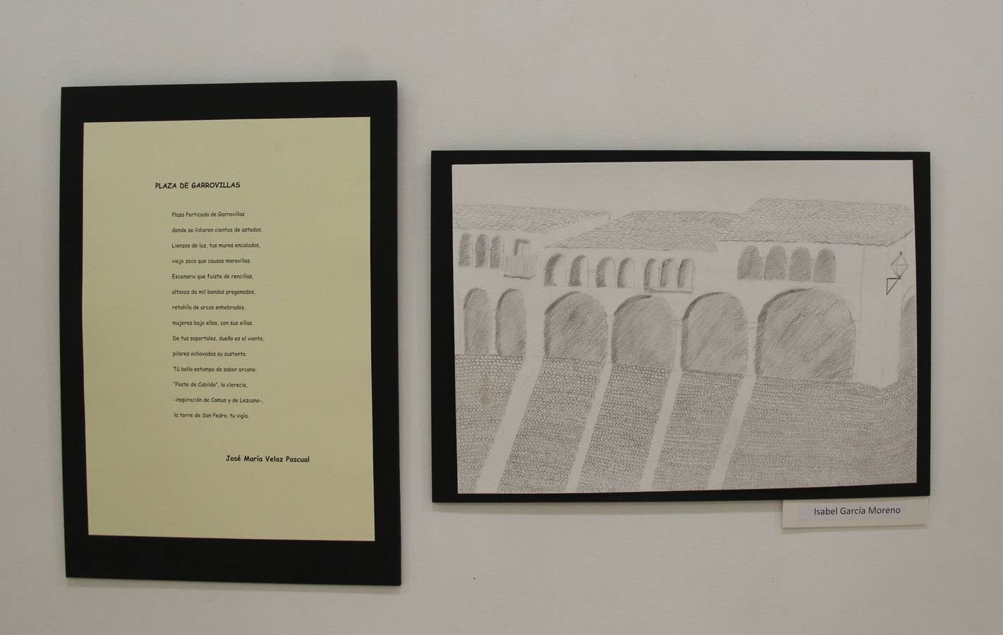 Exposición de poemas y pinturas sobre la Plaza Porticada de Garrovillas