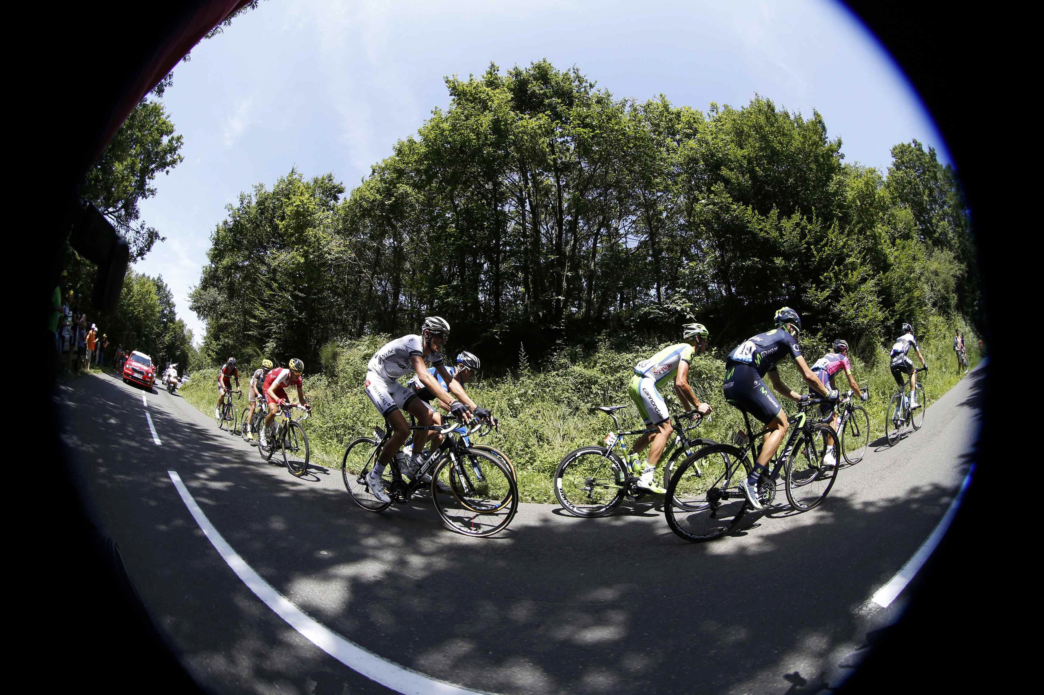 Corredores, durante la decimotercera etapa.