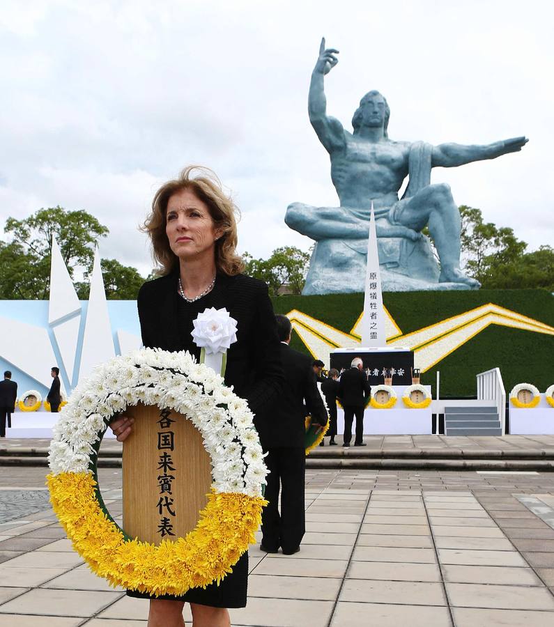 Sábado 9 de agosto: Nagasaki conmemora el 69 aniversario del lanzamiento de la bomba atómica. AFP PHOTO / JIJI PRESS