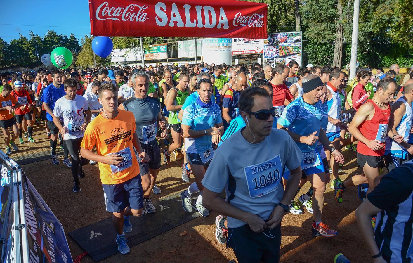 Salida de la Media Maratón Elvas-Badajoz