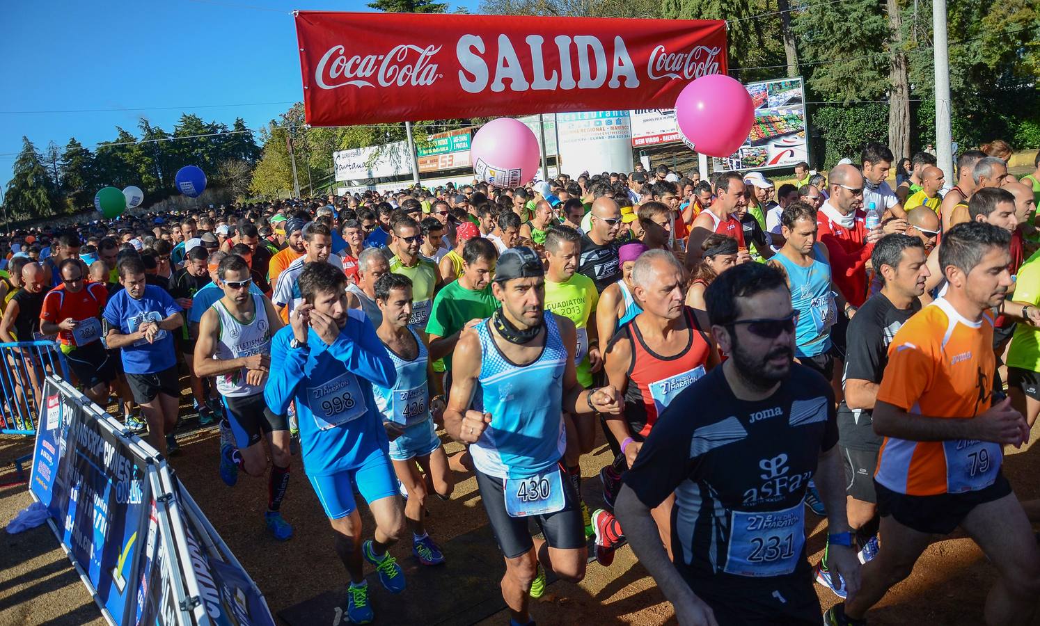 Salida de la Media Maratón Elvas-Badajoz