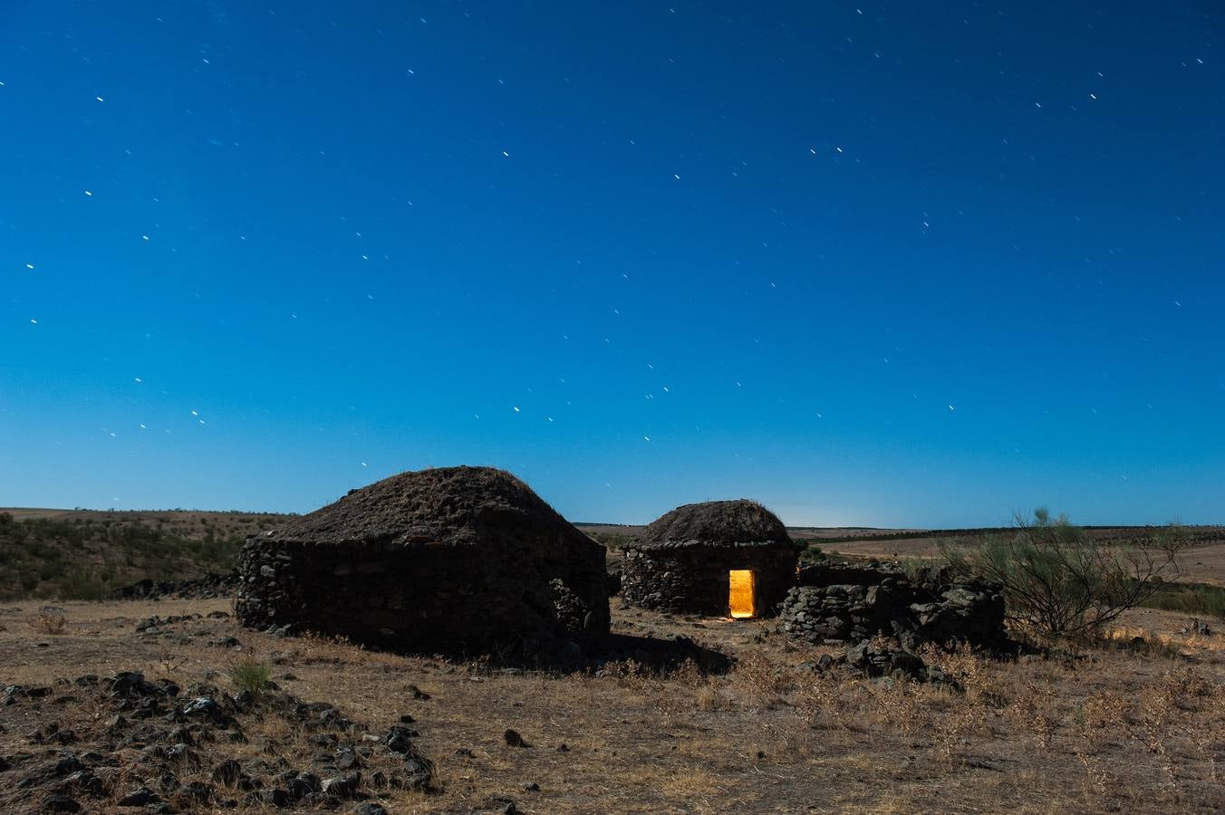 Chozos a la luz de las estrellas