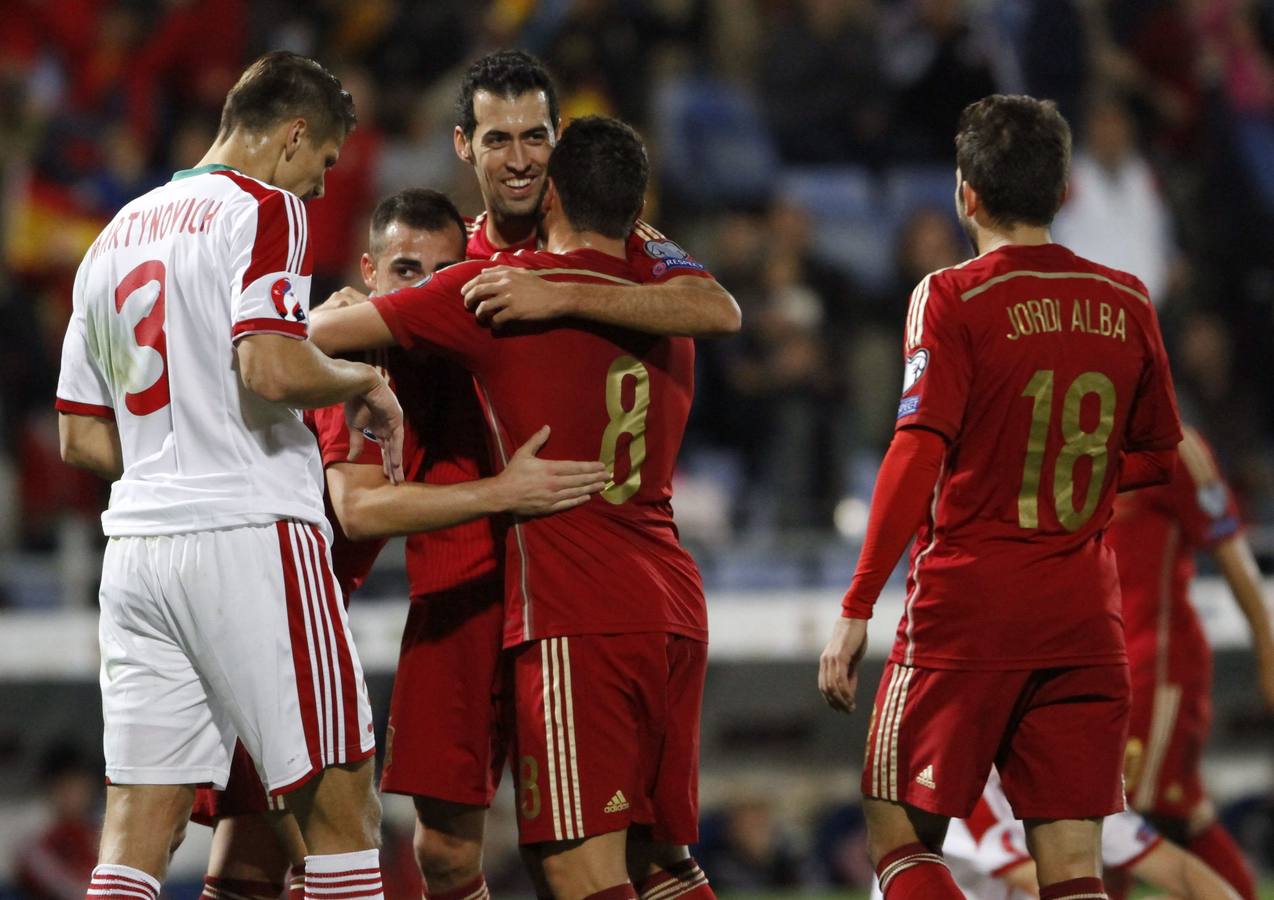 Sábado, 15 de noviembre: Encuentro valedero para la clasificación para la Eurocopa 2016 que enfrentó a la Selección Española contra Bielorrusia, que disputaron en el estadio Nuevo Colombino de Huelva. El resultado fue de 3-0 para la la Selección Española.