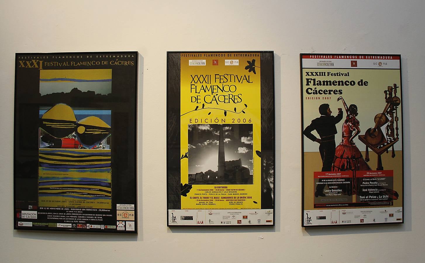 Exposición de discos y carteles del Festival Flamenco