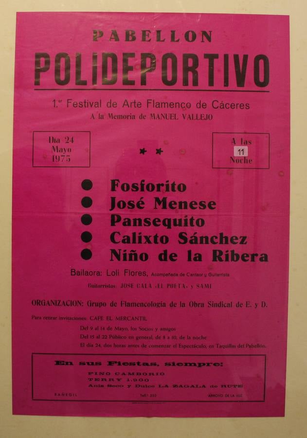 Exposición de discos y carteles del Festival Flamenco