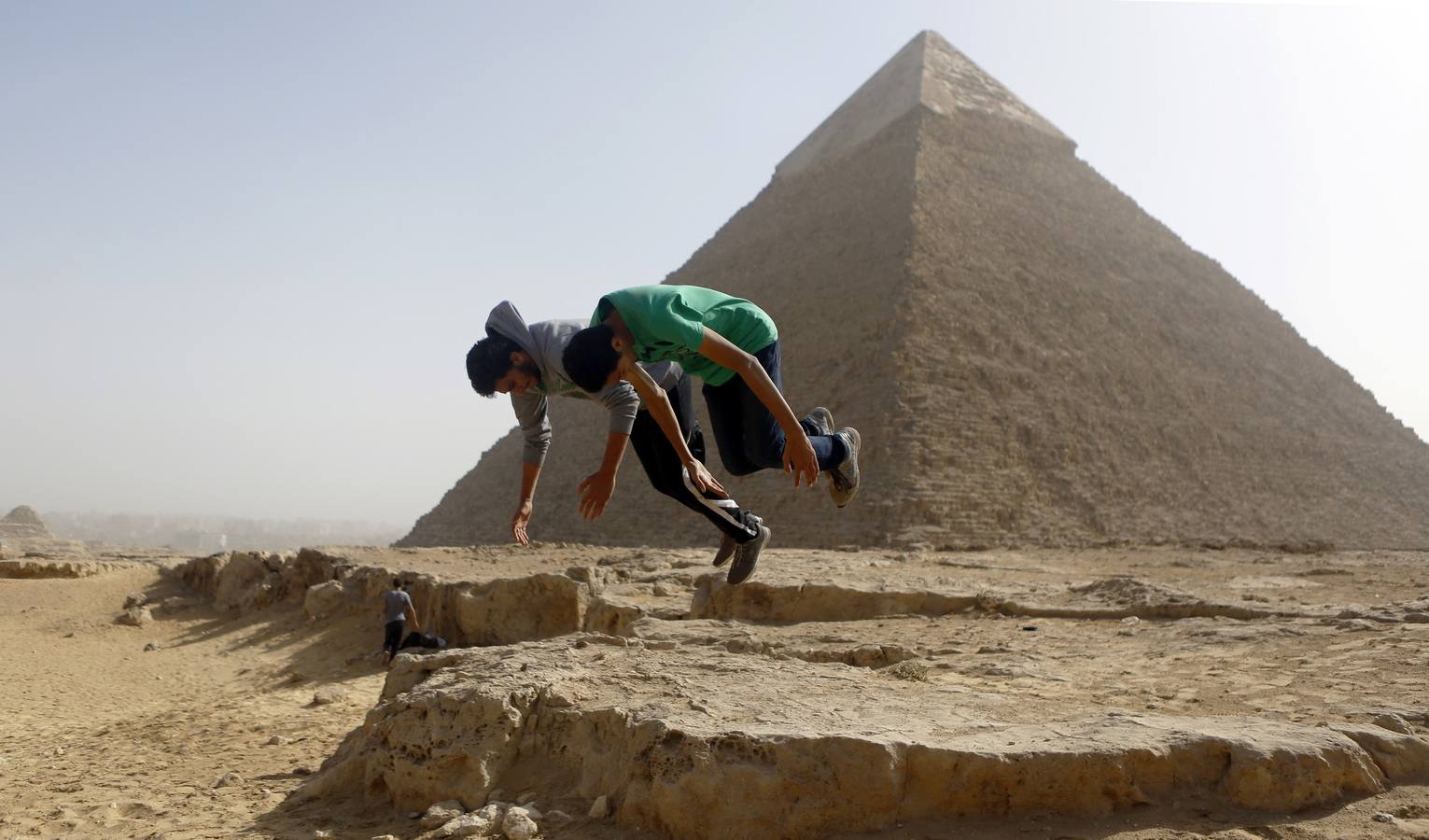 Parkour en las Pirámides de Egipto