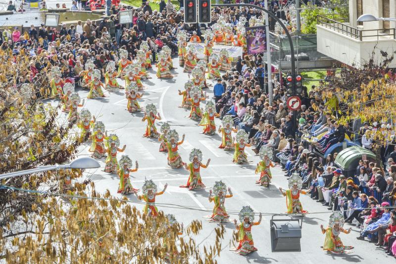 El desfile de comparsas, visto desde arriba