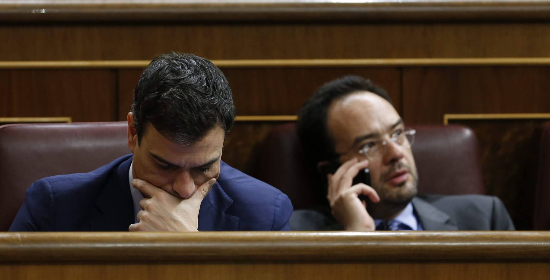 El estreno de Pedro Sánchez. El líder del PSOE, Pedro Sánchez, durante la sesión de tarde de la primera jornada del vigésimo quinto Debate sobre el Estado de la Nación, la cita parlamentaria anual más importante del año, que se celebra hoy en la Cámara Baja.
