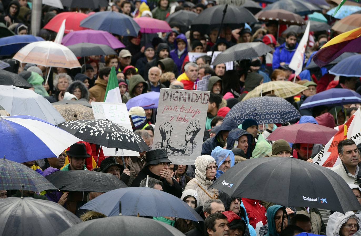 Algunos dirigentes de formaciones políticas como Izquierda Unida, Podemos o Equo han acudido a la manifestación después de haber hecho un llamamiento a "tomar la calle" este sábado y de lanzar vídeos de apoyo a las 'columnas'.