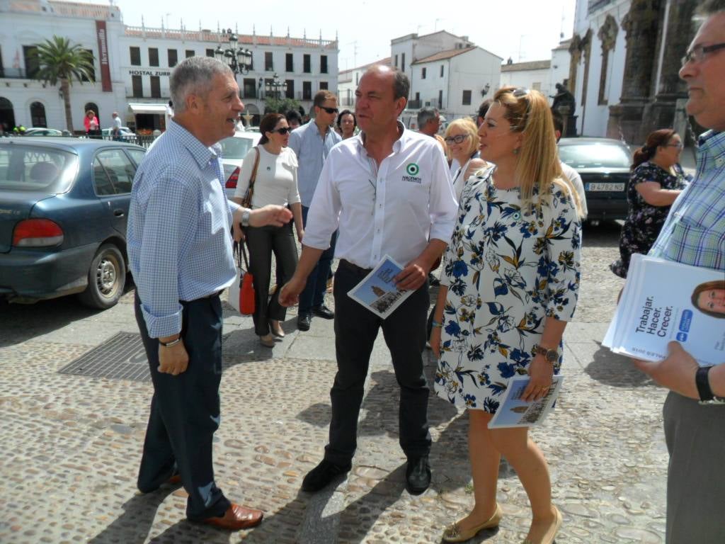 José Antonio Monago de campaña electoral en Llerena