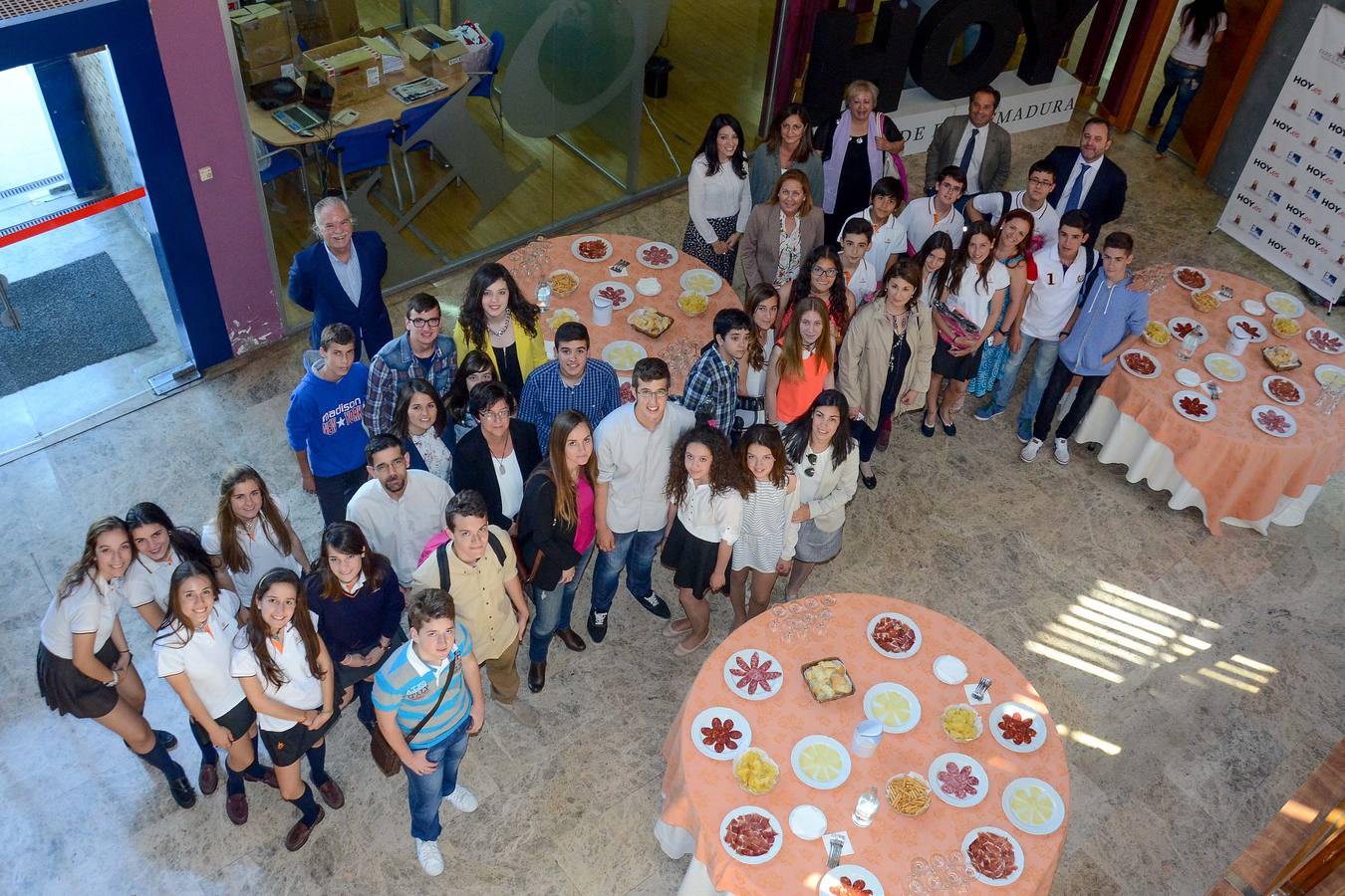 Viernes, 15 de mayo. Entrega de premios de la XII edición del Concurso Escolar de Periodismo en la sede del Diario HOY. Fotografías: Casimiro Moreno.