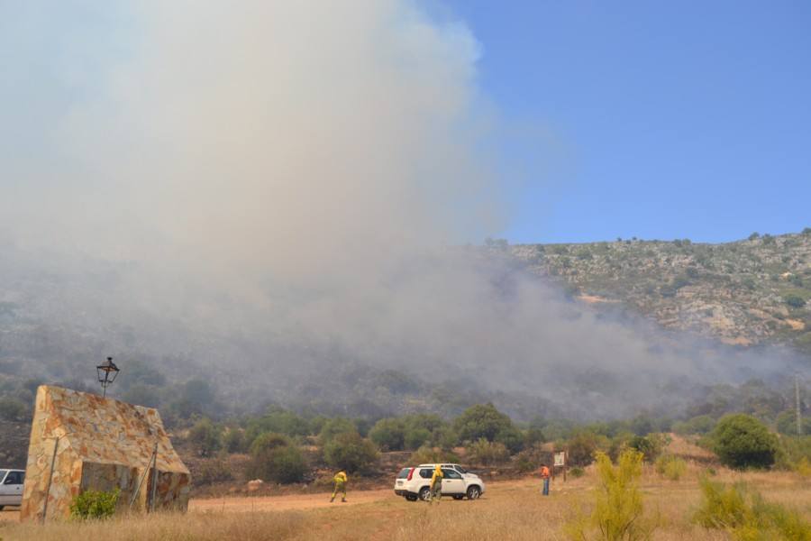 Incendio en la Sierra de San Serván