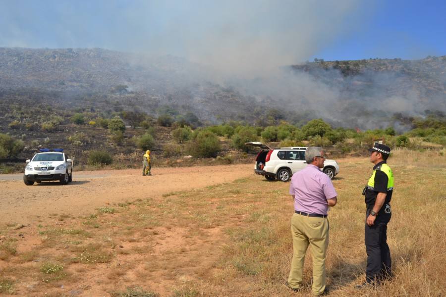 Incendio en la Sierra de San Serván