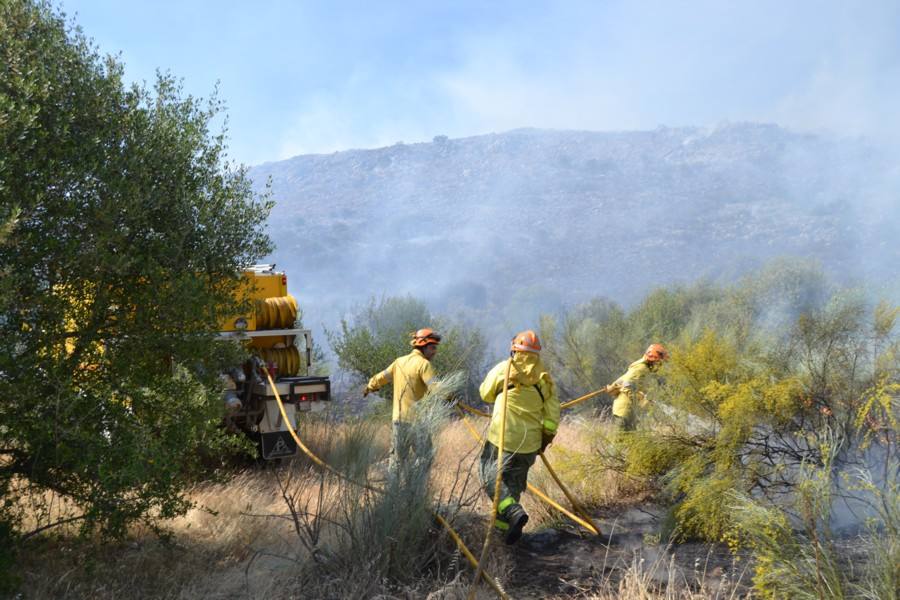 Incendio en la Sierra de San Serván