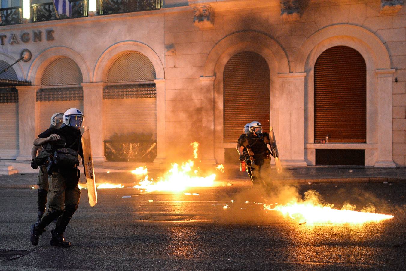 Manifestación en Grecia