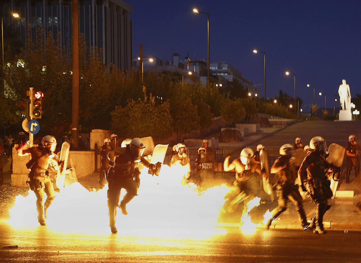 Manifestación en Grecia