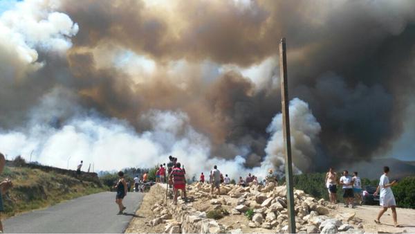 Incendio forestal declarado en Acebo