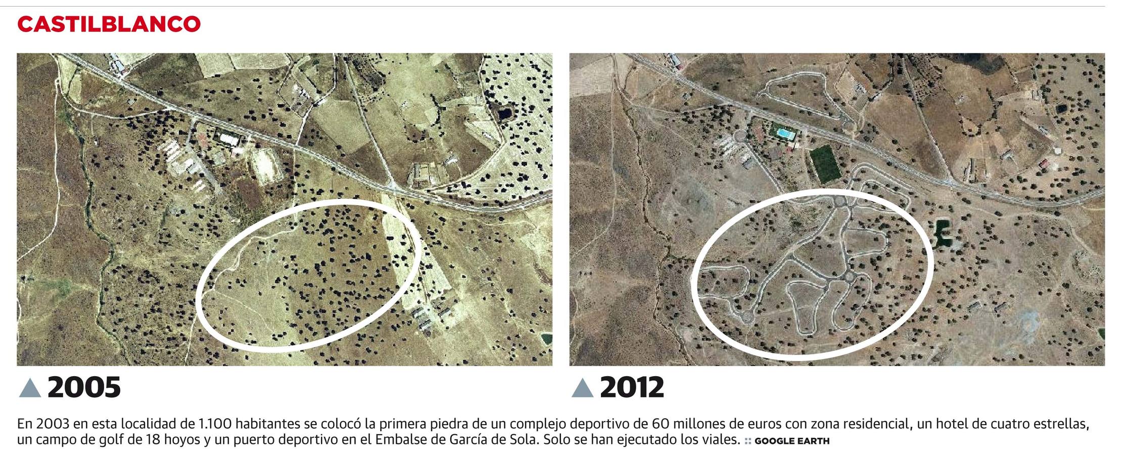 El antes y después en cinco ciudades Extremeñas
