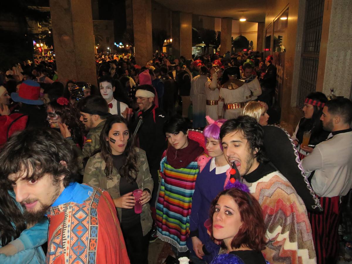 Noche de sábado de Carnaval en Badajoz