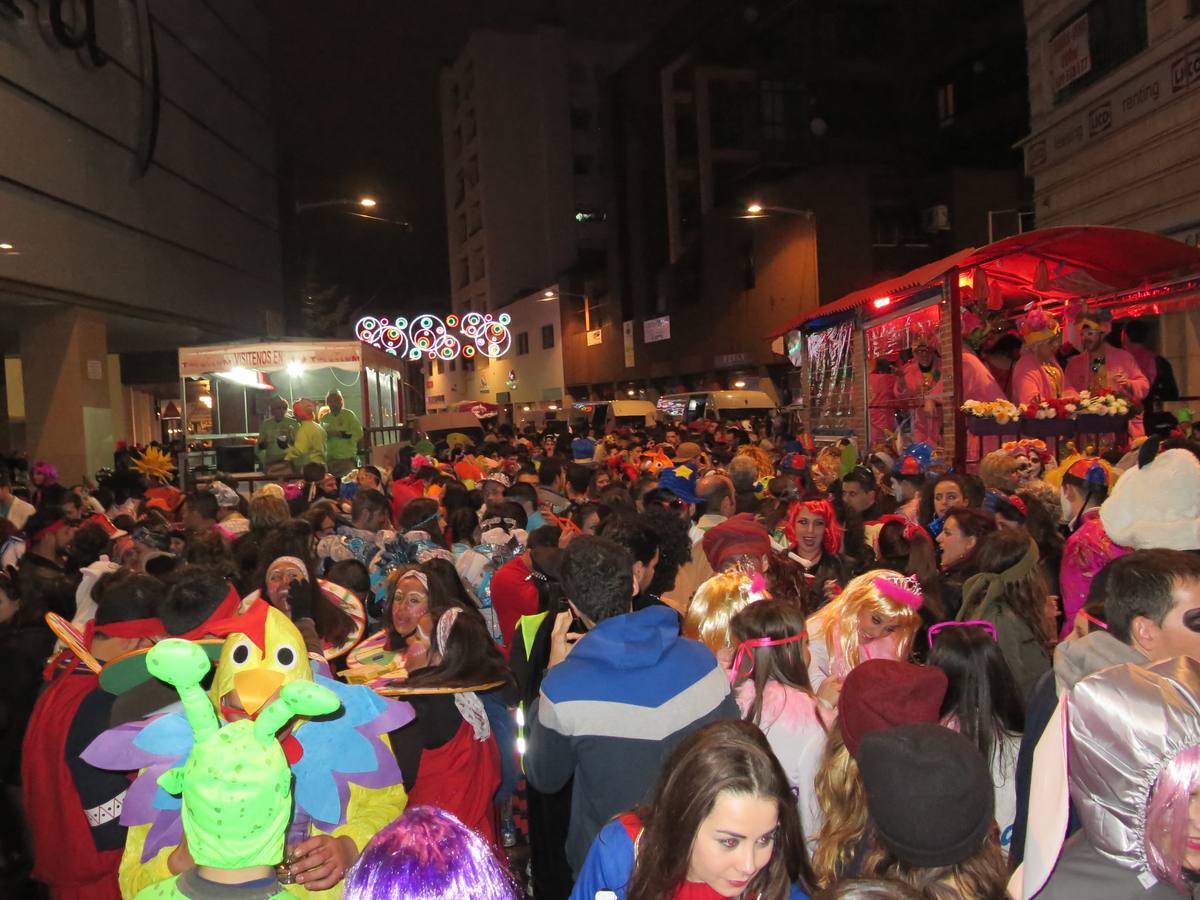 Noche de sábado de Carnaval en Badajoz