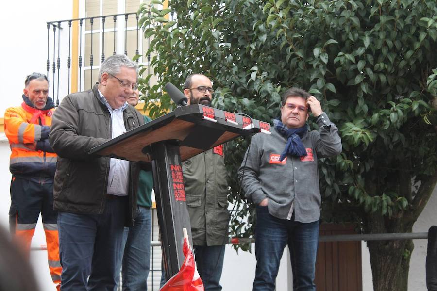 Concentración contra el cierre de la mina Aguablanca en Monesterio