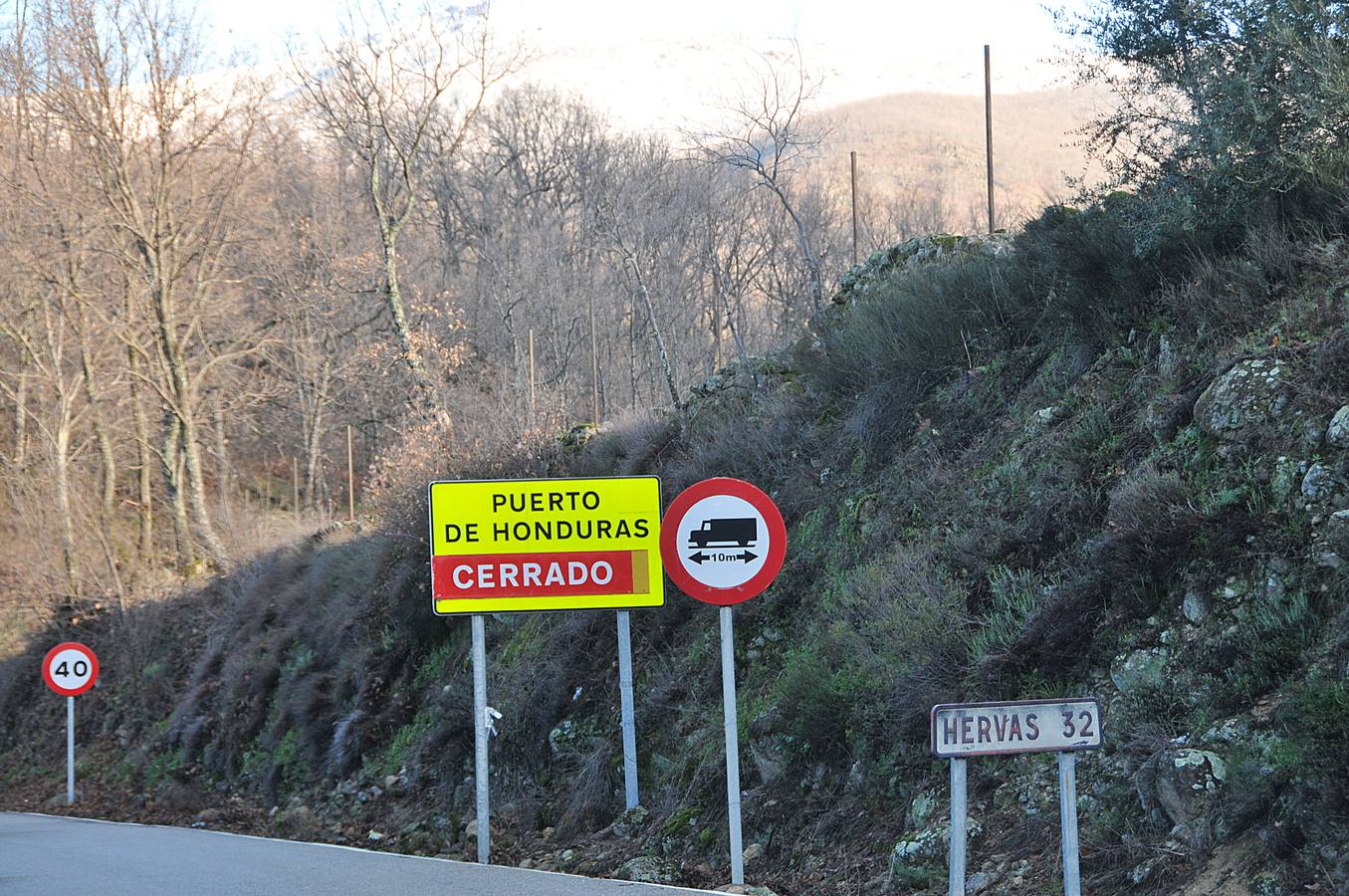 Primera nevada en el Puerto de Tornavacas