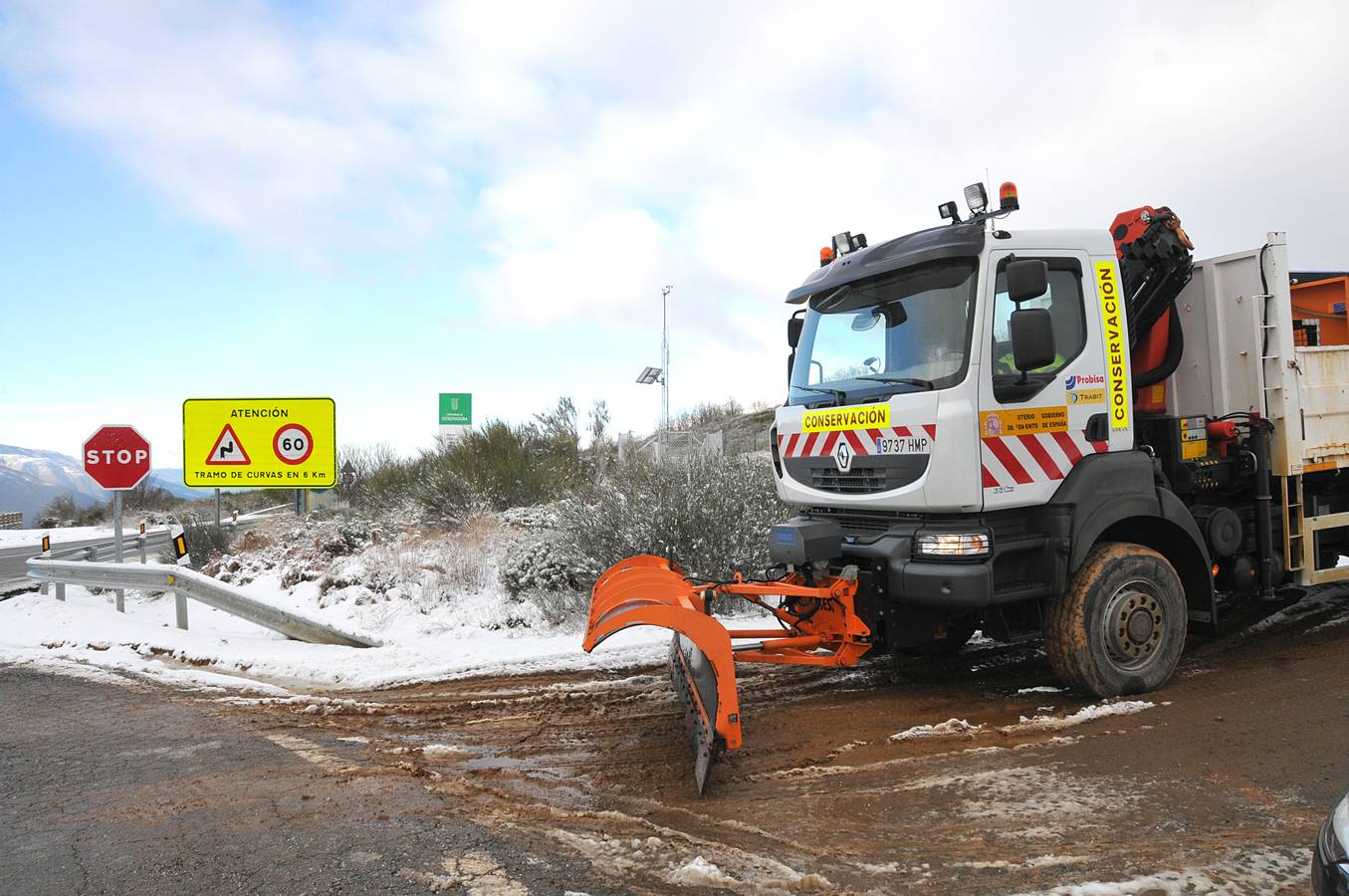 Primera nevada en el Puerto de Tornavacas