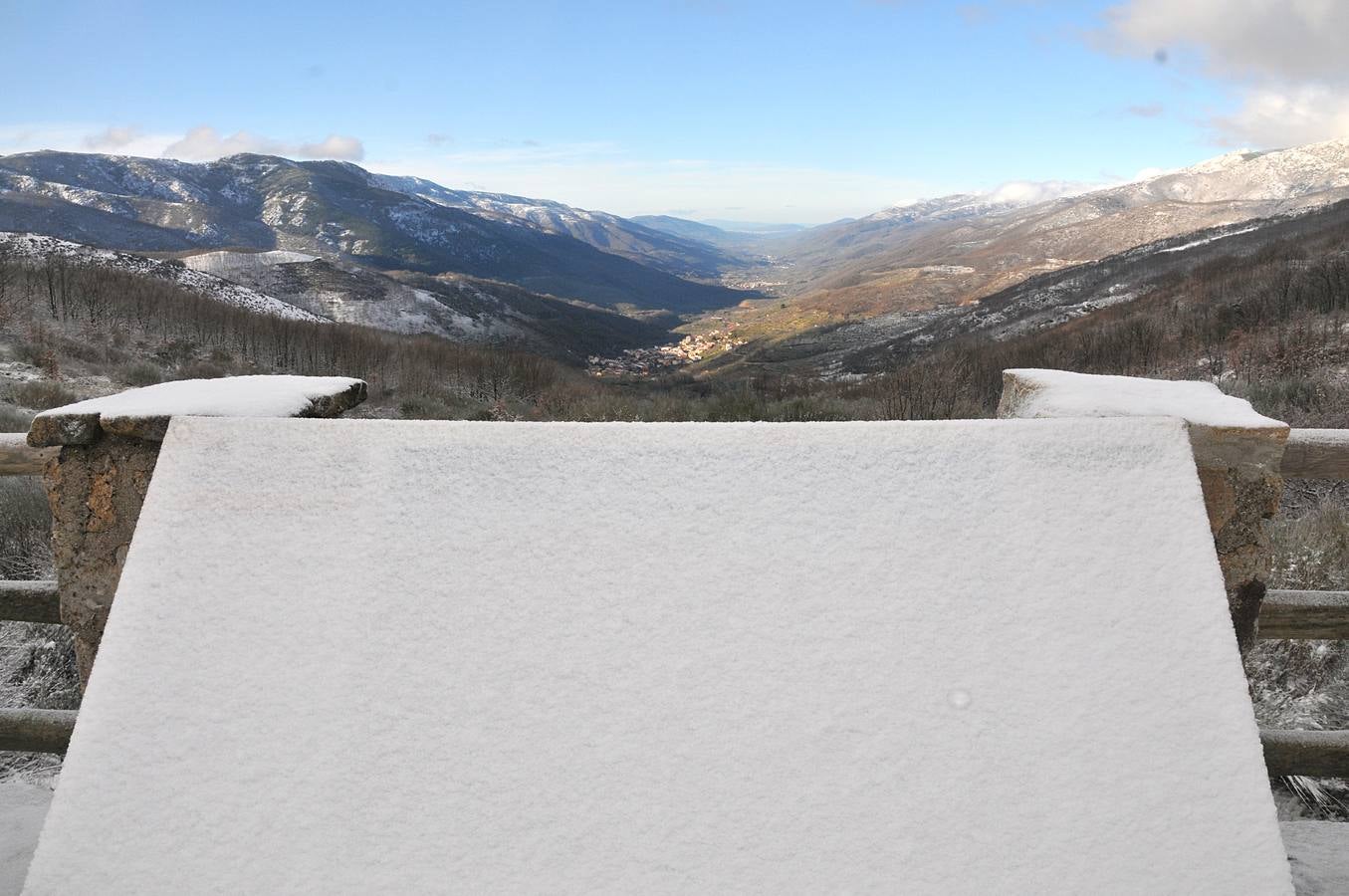 Primera nevada en el Puerto de Tornavacas