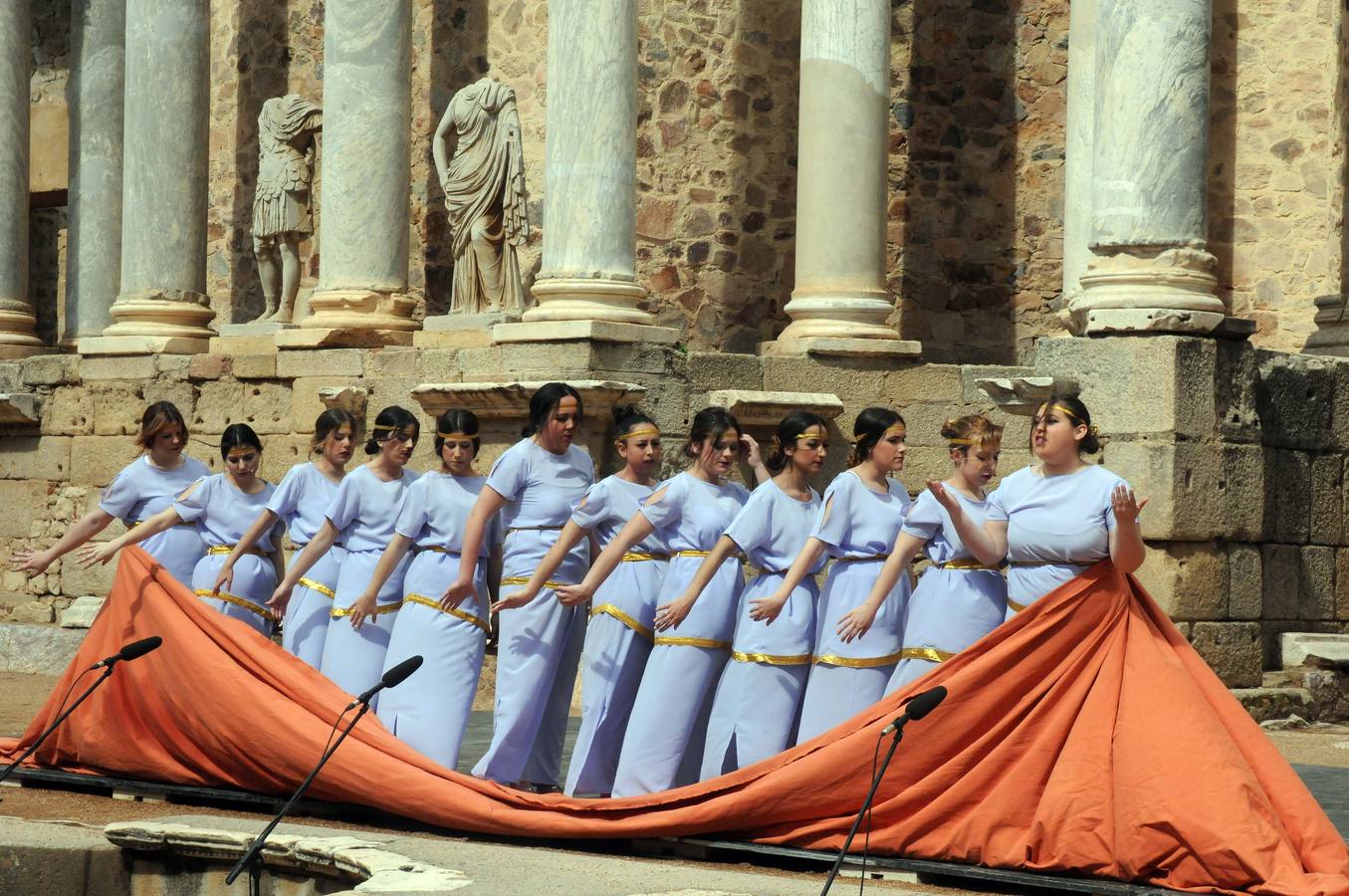 Representación de la obra &#039;Los siete contra Tebas&#039; dentro del festival grecolatino de Mérida