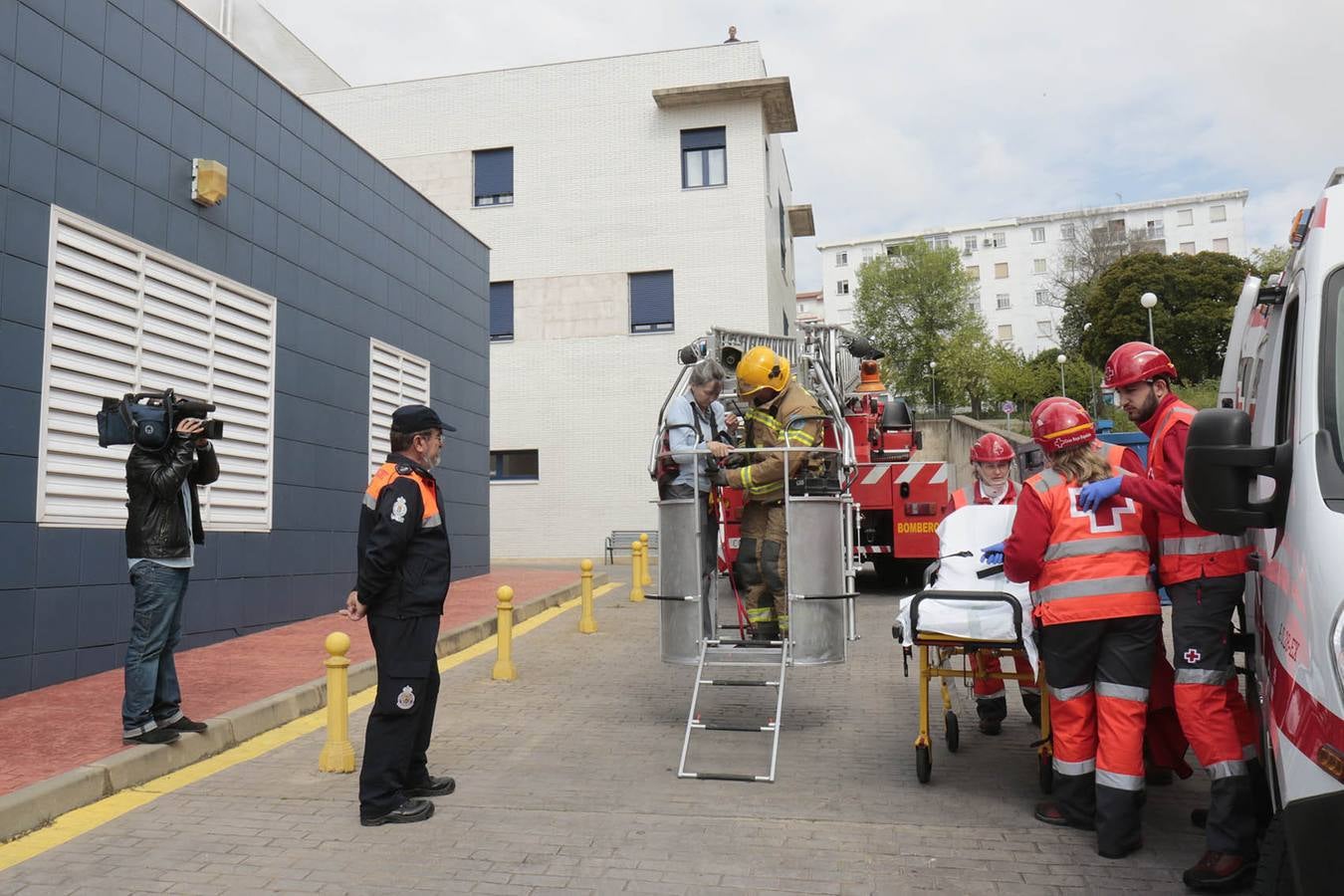 Simulacro de incendio en la residencia de alzheimer