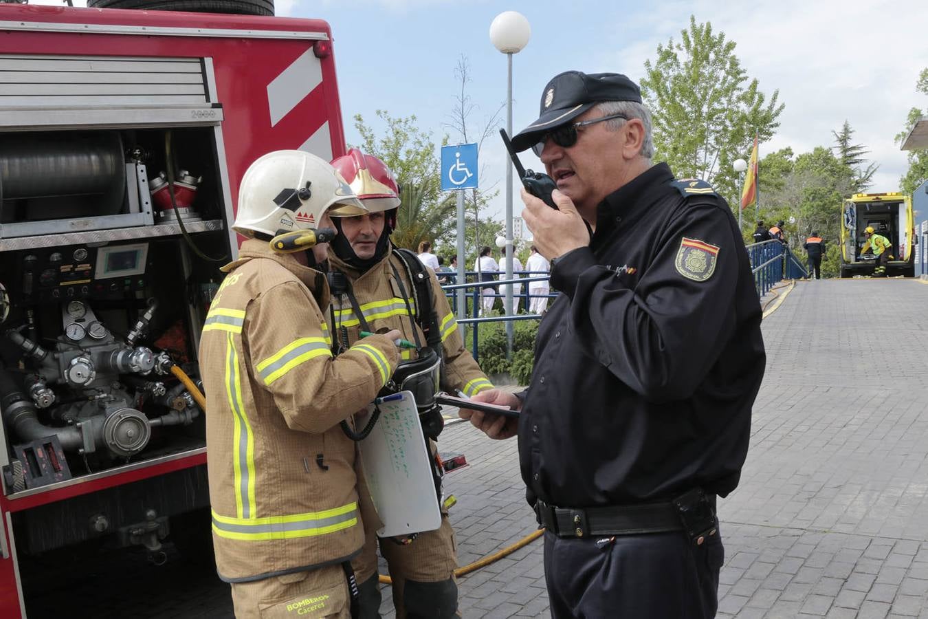 Simulacro de incendio en la residencia de alzheimer