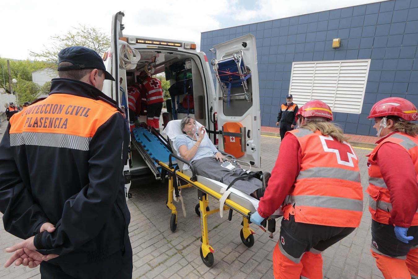 Simulacro de incendio en la residencia de alzheimer
