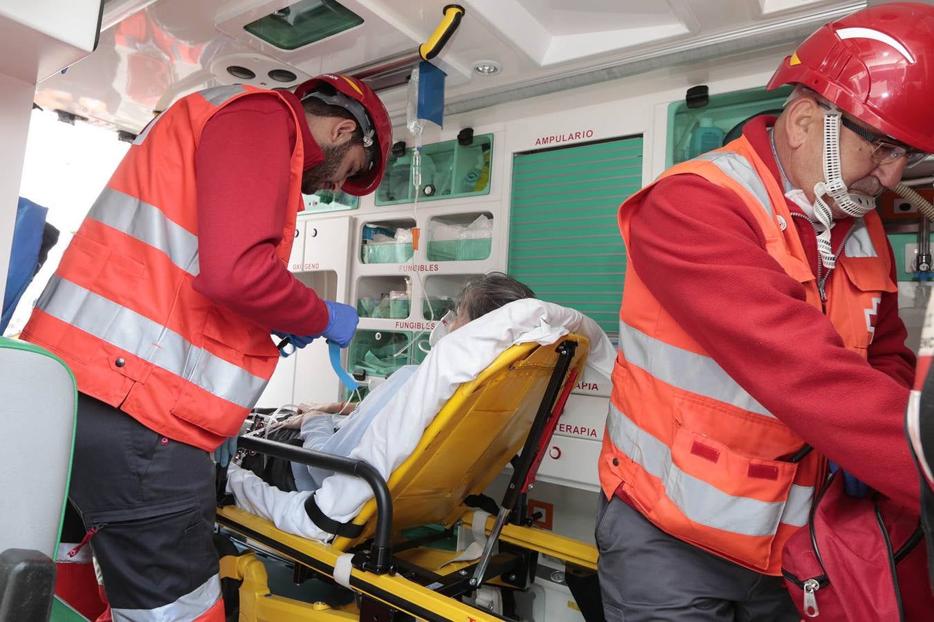 Simulacro de incendio en la residencia de alzheimer