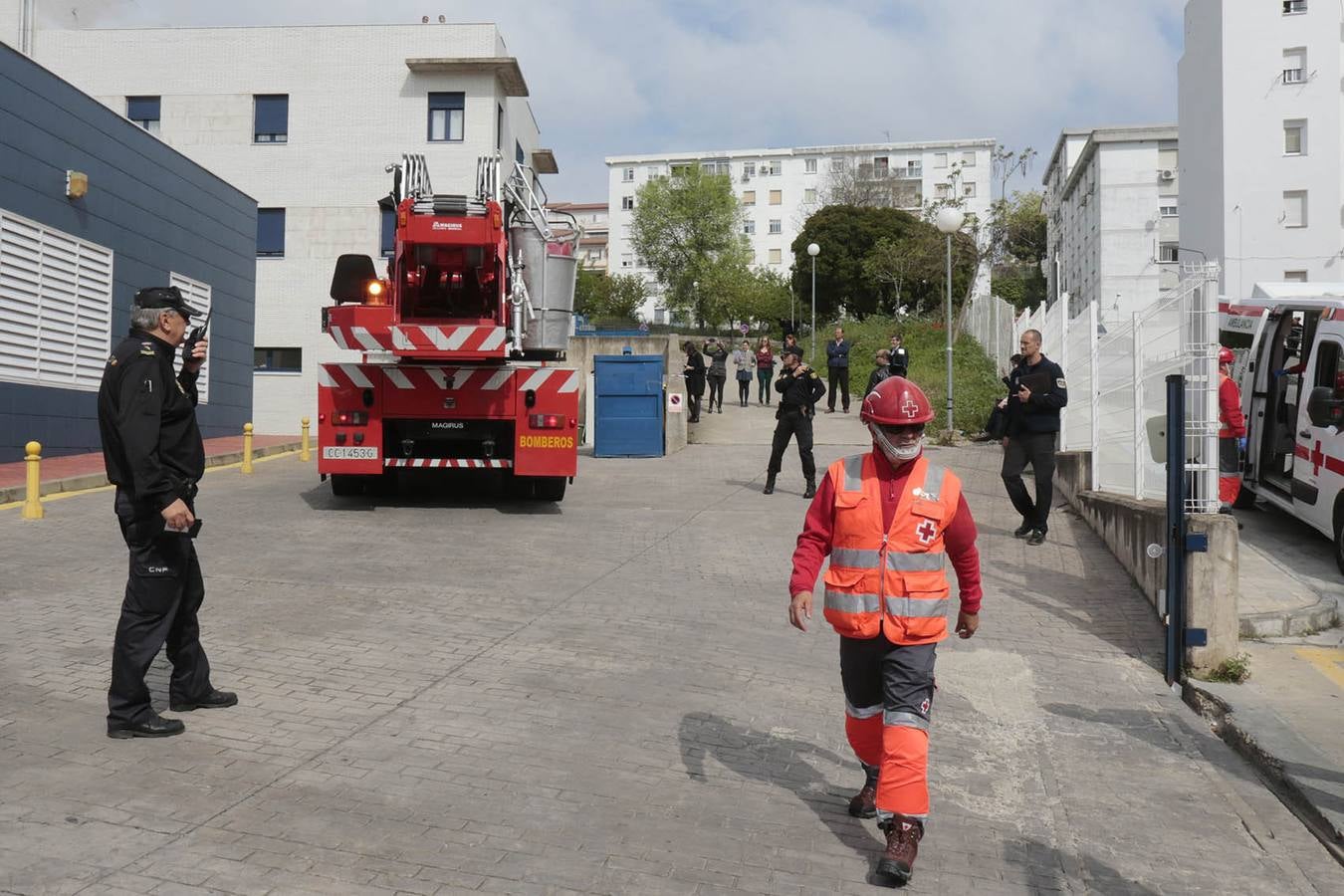 Simulacro de incendio en la residencia de alzheimer