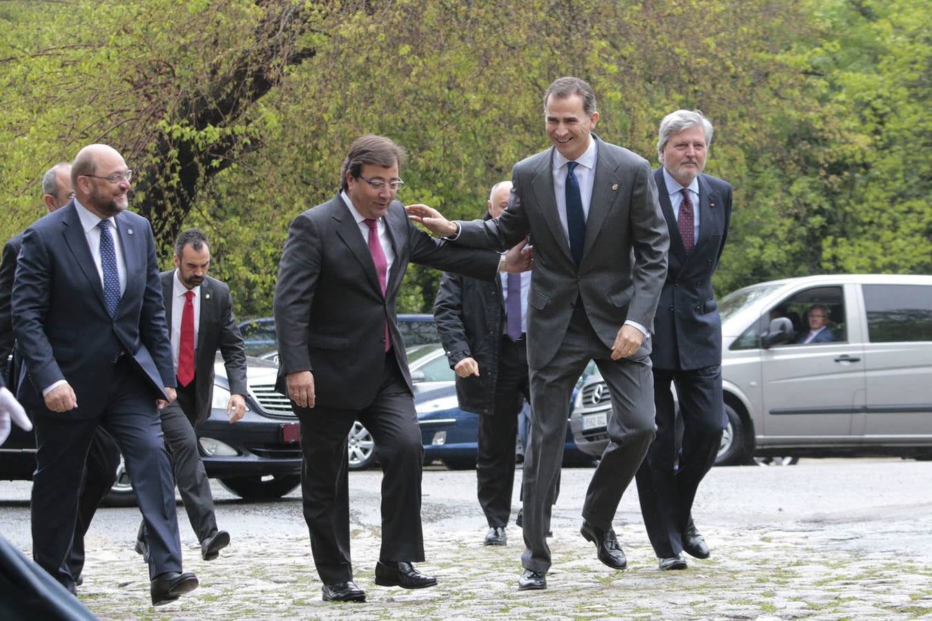 Lunes, 9 de mayo: La galardonada con el Premio Carlos V, Sofia Corradi, defendió el programa Erasmus como un "instrumento en pro de la paz" Fotografías: Andy Solé