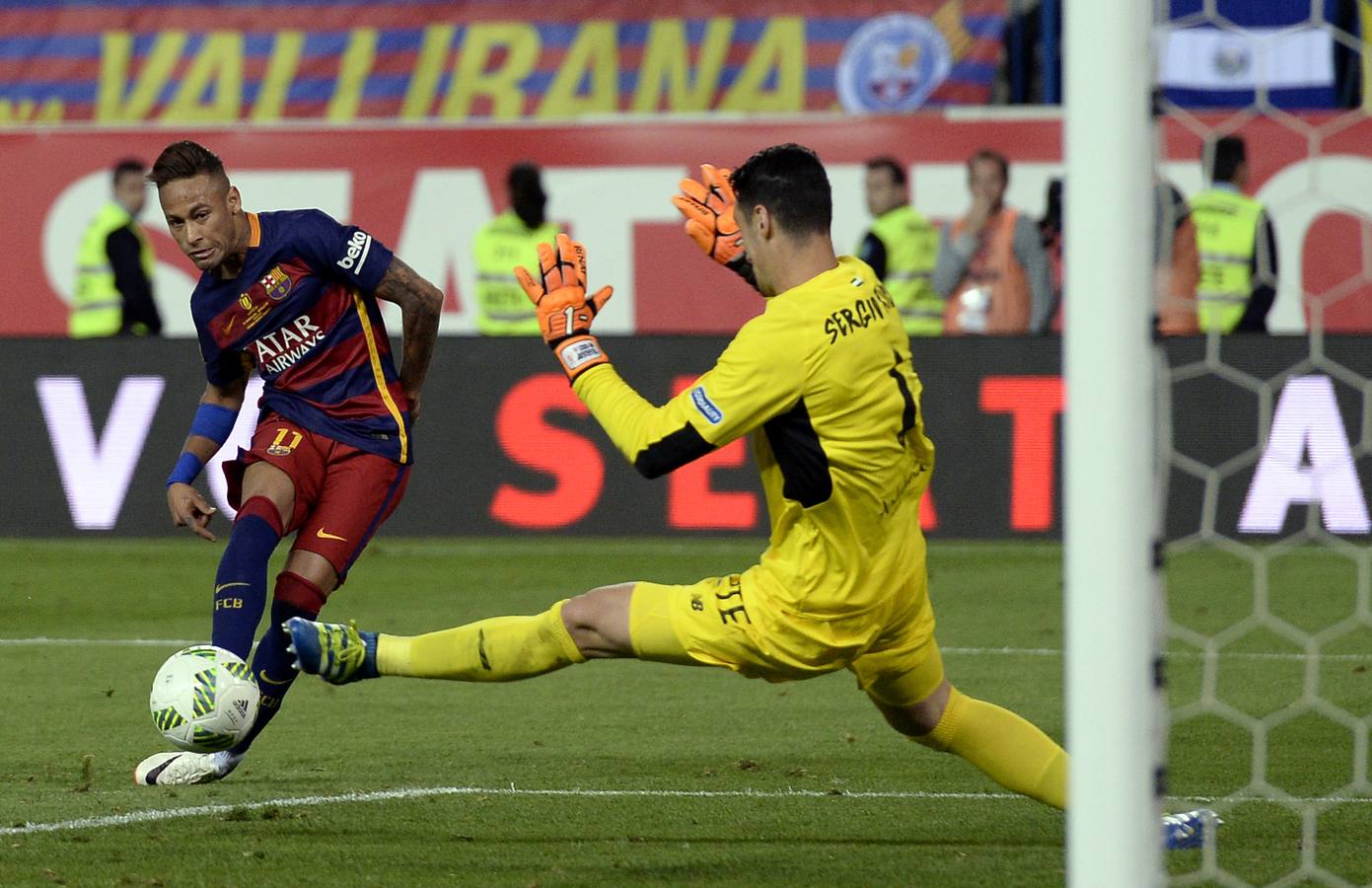 Domingo, 22 de mayo: El FC Barcelona se proclamó campeón de la Copa del Rey. Venció al Sevilla FC por dos tantos a cero. Fotografía: Agencias