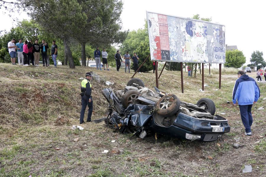 Causa un accidente con siete heridos en el último día de la feria de Cáceres