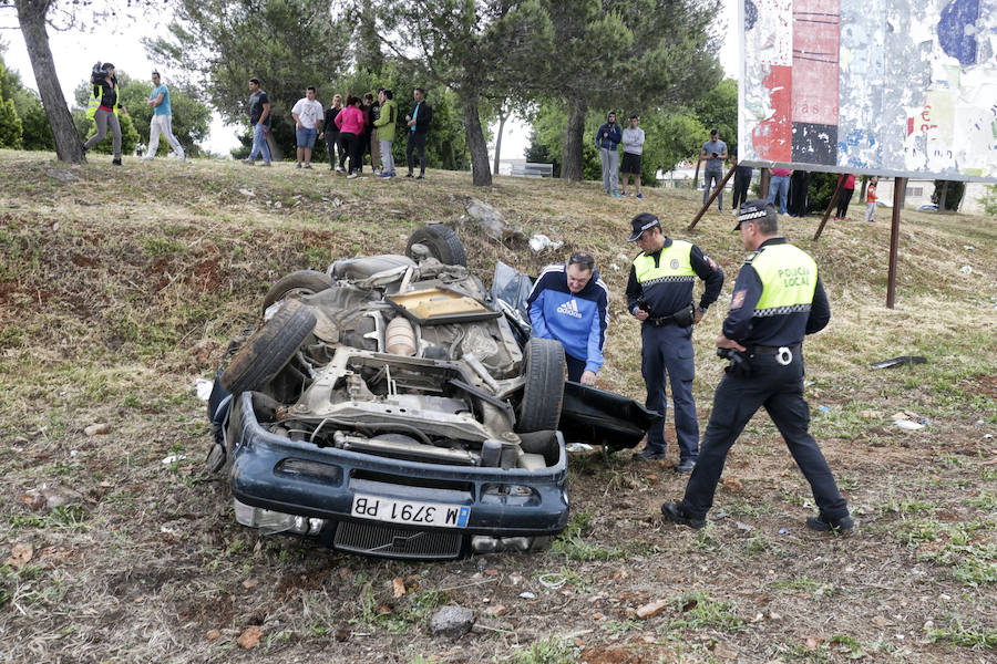 Causa un accidente con siete heridos en el último día de la feria de Cáceres