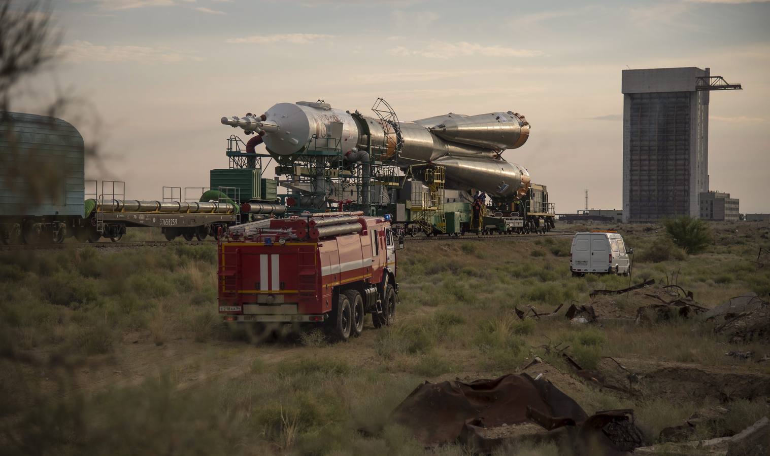 Preparativos para el lanzamiento de la SOYUZ MS-01