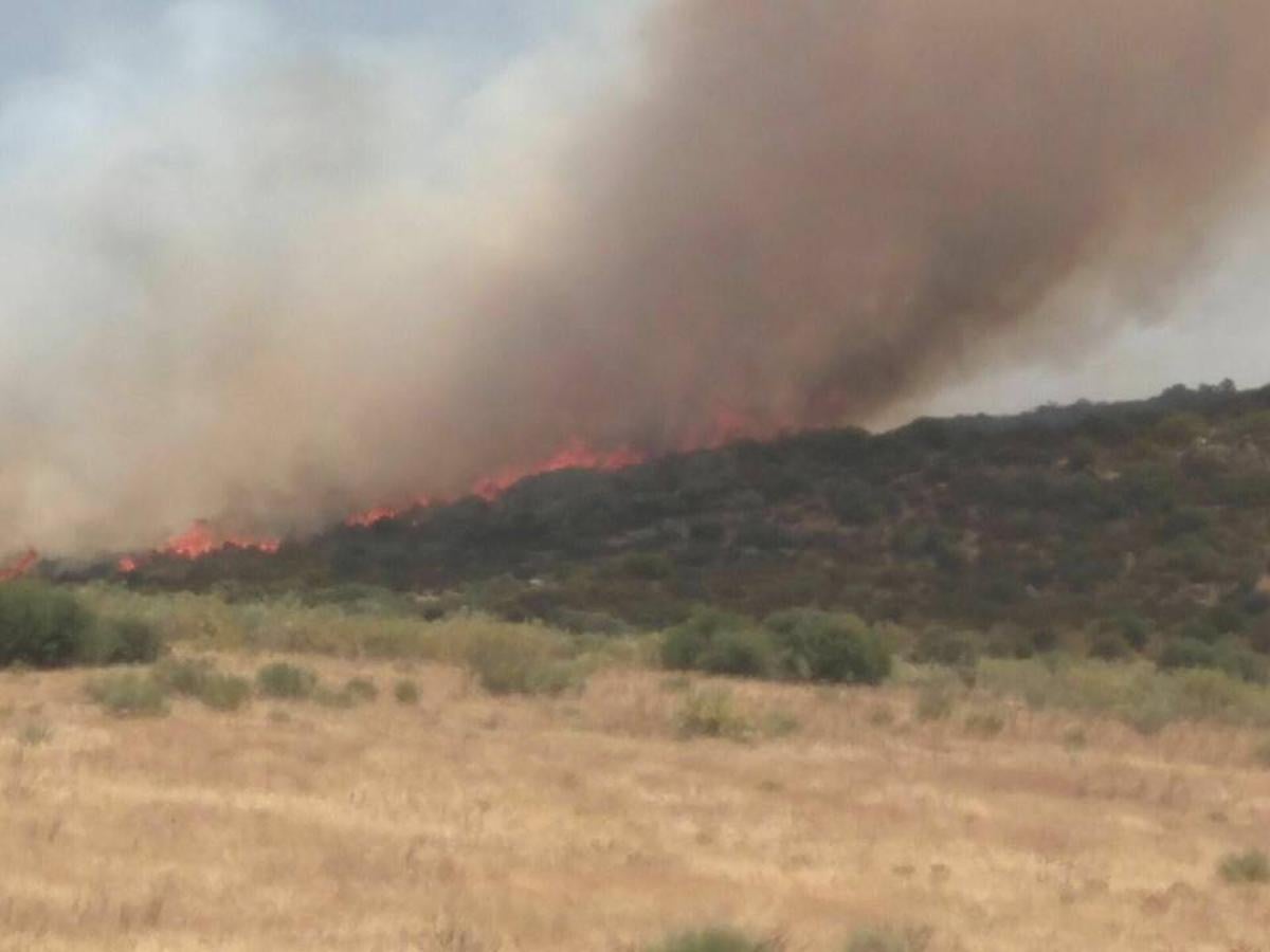 Declarado un incendio en Arroyo de San Serván sin peligro para la población