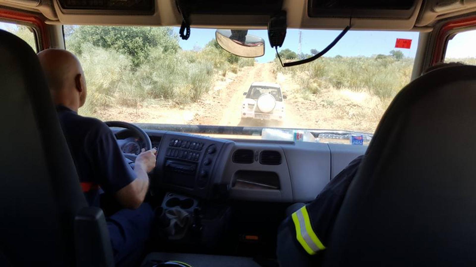 Declarado un incendio en Arroyo de San Serván sin peligro para la población