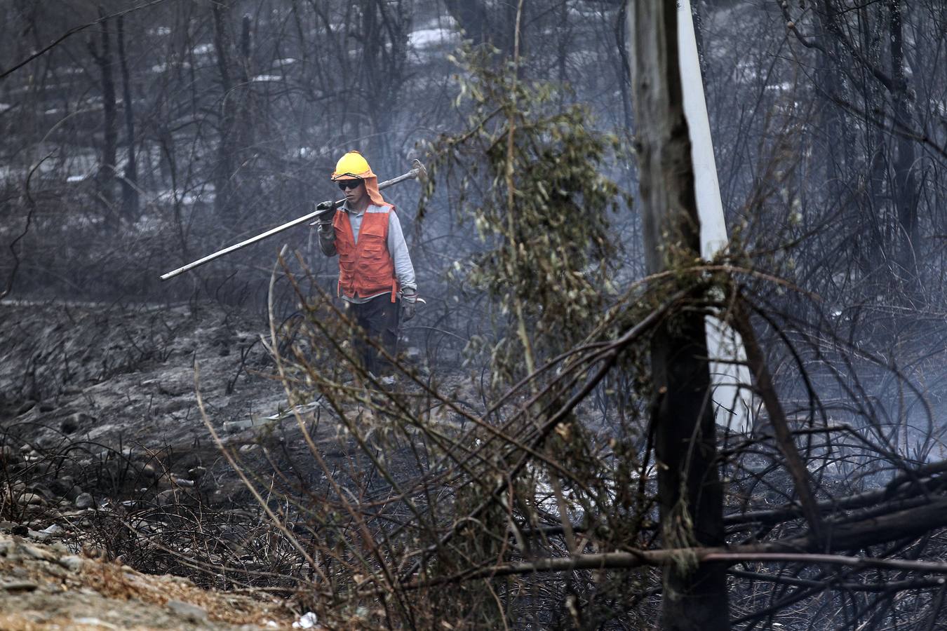 Evacúan a 4.000 personas por el incendio forestal en el sur de Chile