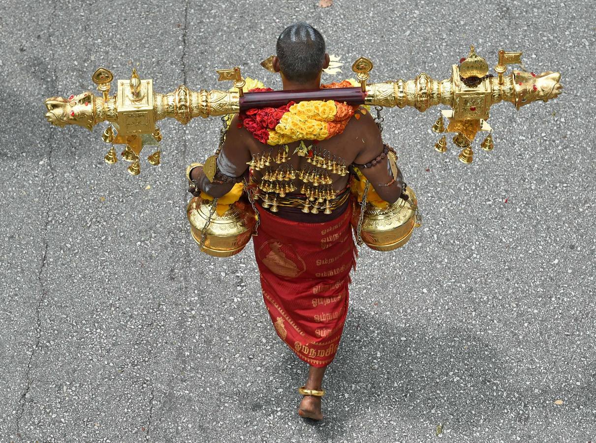 Los hindúes de Singapur celebran el Thaipusam con devoción