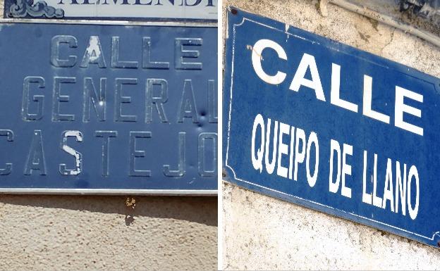 Placas en el municipio extremeño de Berrocalejo.