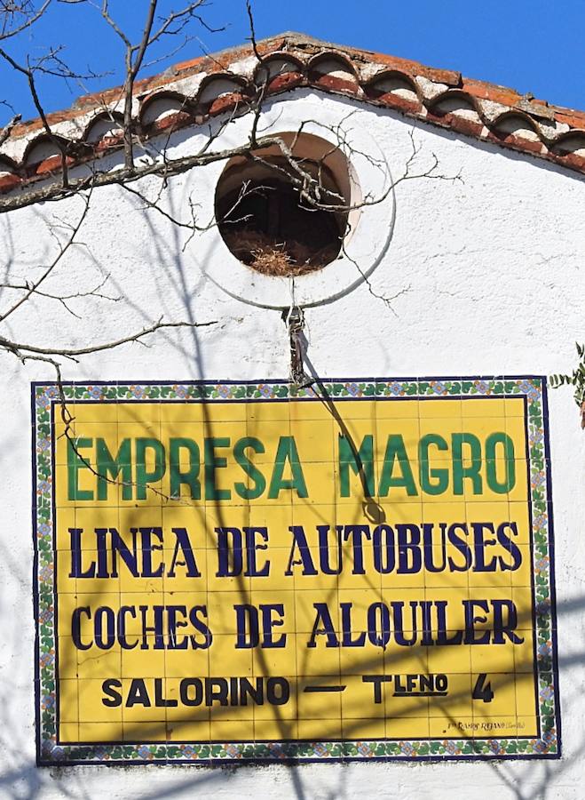 Antiguo anuncio de la empresa de autobuses Magro.