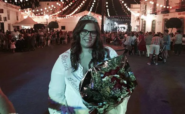 La almendralense Candela Motera, el día de su nombramiento como Reina de las Fiestas 2017.